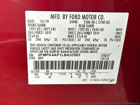 Used 2020 Ford Edge ST w/ Equipment Group 401A image 41