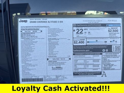 New 2025 Jeep Grand Cherokee Altitude image 44