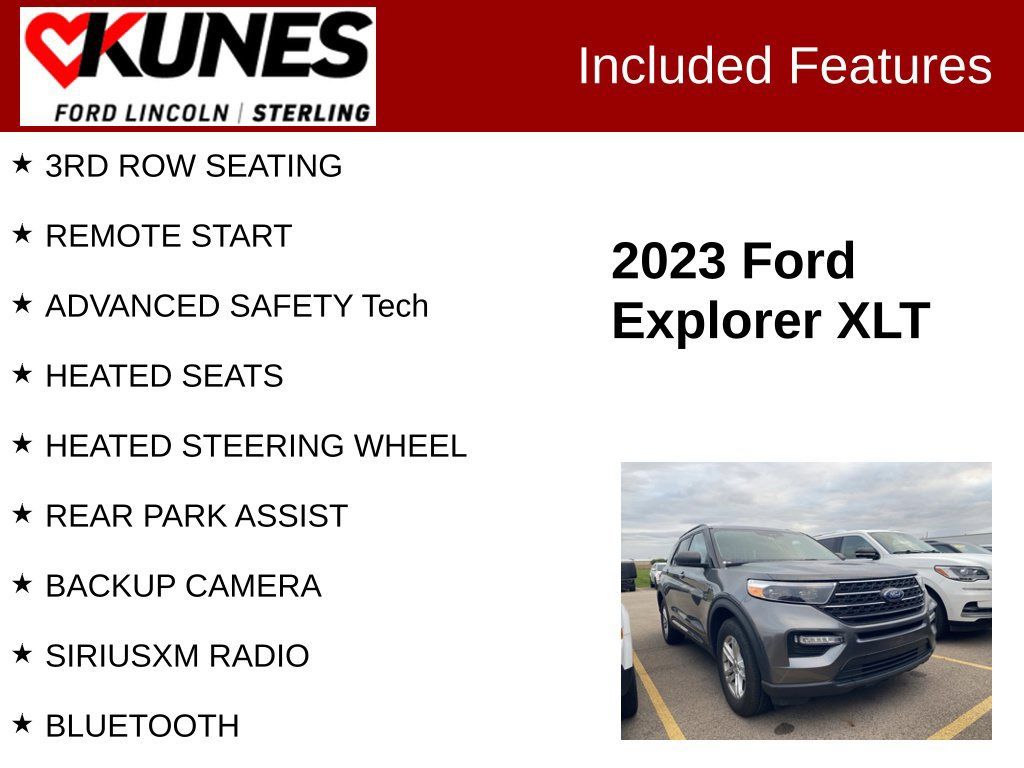 Used 2023 Ford Explorer XLT w/ Equipment Group 202A AWD/4WD image 2
