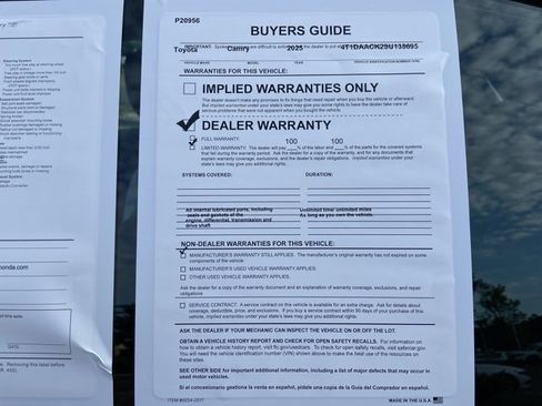 Used 2025 Toyota Camry SE image 5