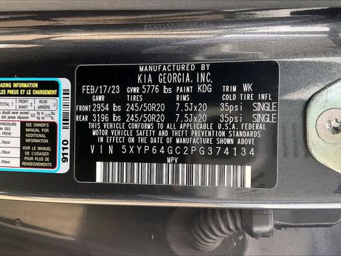 Used 2023 Kia Telluride S w/ S Sunroof Package FWD image 20