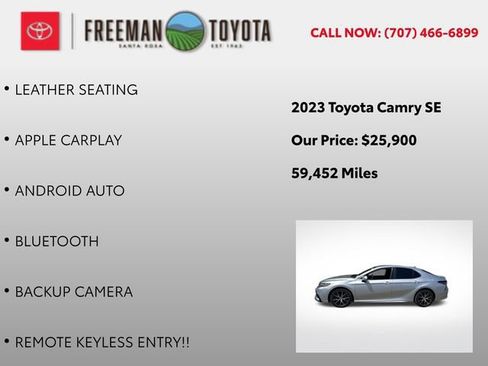 Used 2023 Toyota Camry SE FWD image 5