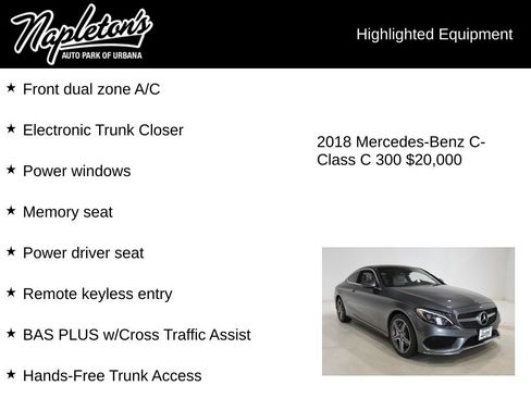 Used 2018 Mercedes-Benz C 300 4MATIC Coupe image 16