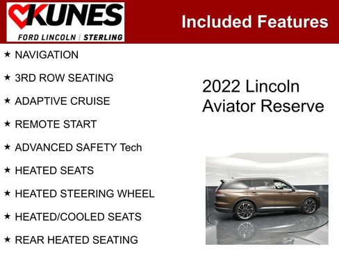 Used 2022 Lincoln Aviator Reserve w/ Equipment Group 201A AWD/4WD image 2