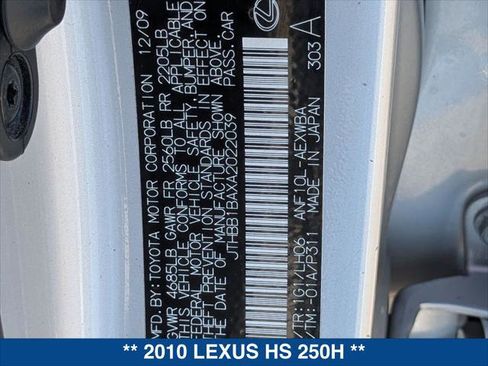 Used 2010 Lexus HS 250h Premium FWD image 23