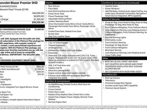 Used 2022 Chevrolet Blazer Premier w/ Enhanced Convenience Package AWD/4WD image 9