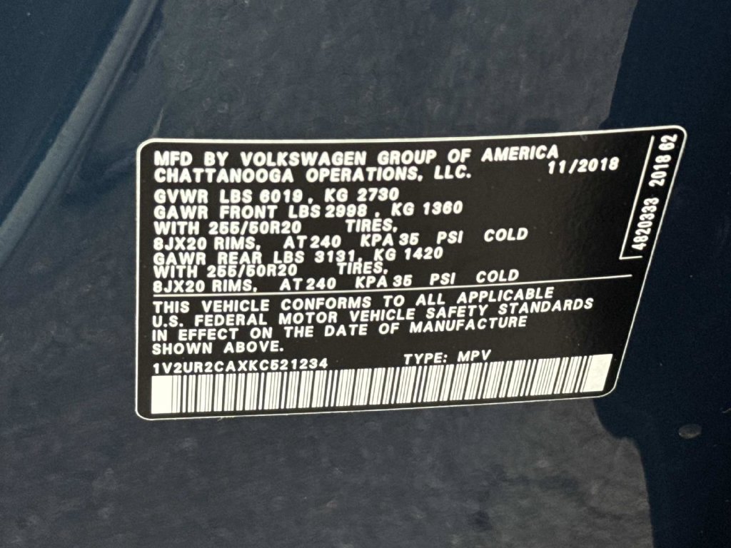 Used 2019 Volkswagen Atlas SE w/ Panoramic Sunroof Package AWD/4WD image 26