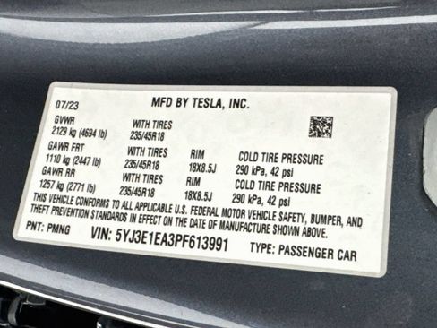 Used 2023 Tesla Model 3 Standard Range RWD image 59