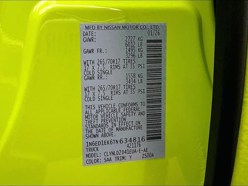 New 2026 Nissan Frontier PRO-4X w/ Pro Premium Package image 16