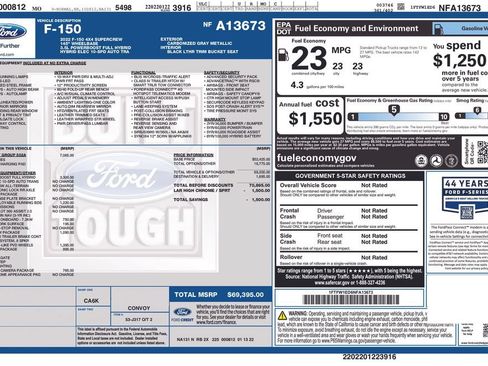 Used 2022 Ford F150 Lariat w/ Equipment Group 502A High AWD/4WD image 2