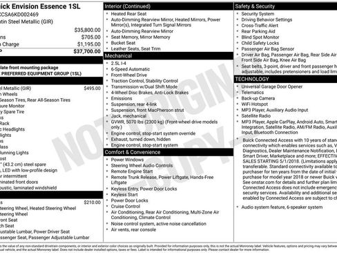 Used 2019 Buick Envision Essence FWD image 31