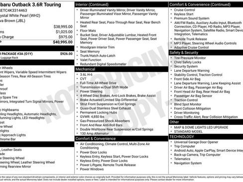 Used 2019 Subaru Outback 3.6R Touring w/ Popular Package #3A image 44