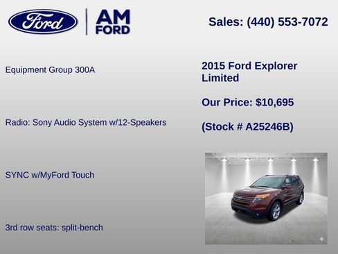 Used 2015 Ford Explorer Limited AWD/4WD image 6