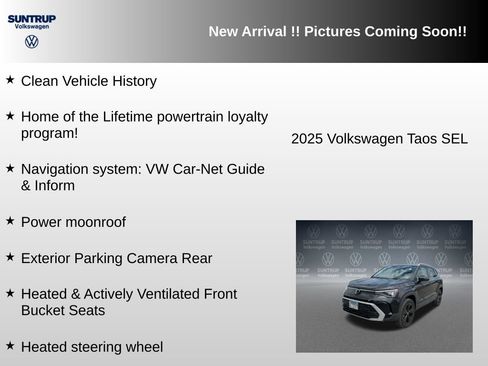 Used 2025 Volkswagen Taos SEL w/ Black Wheel Plus Package AWD/4WD image 6