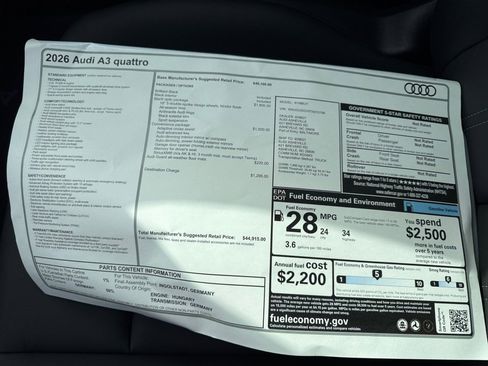 New 2026 Audi A3 2.0T Premium Plus image 33