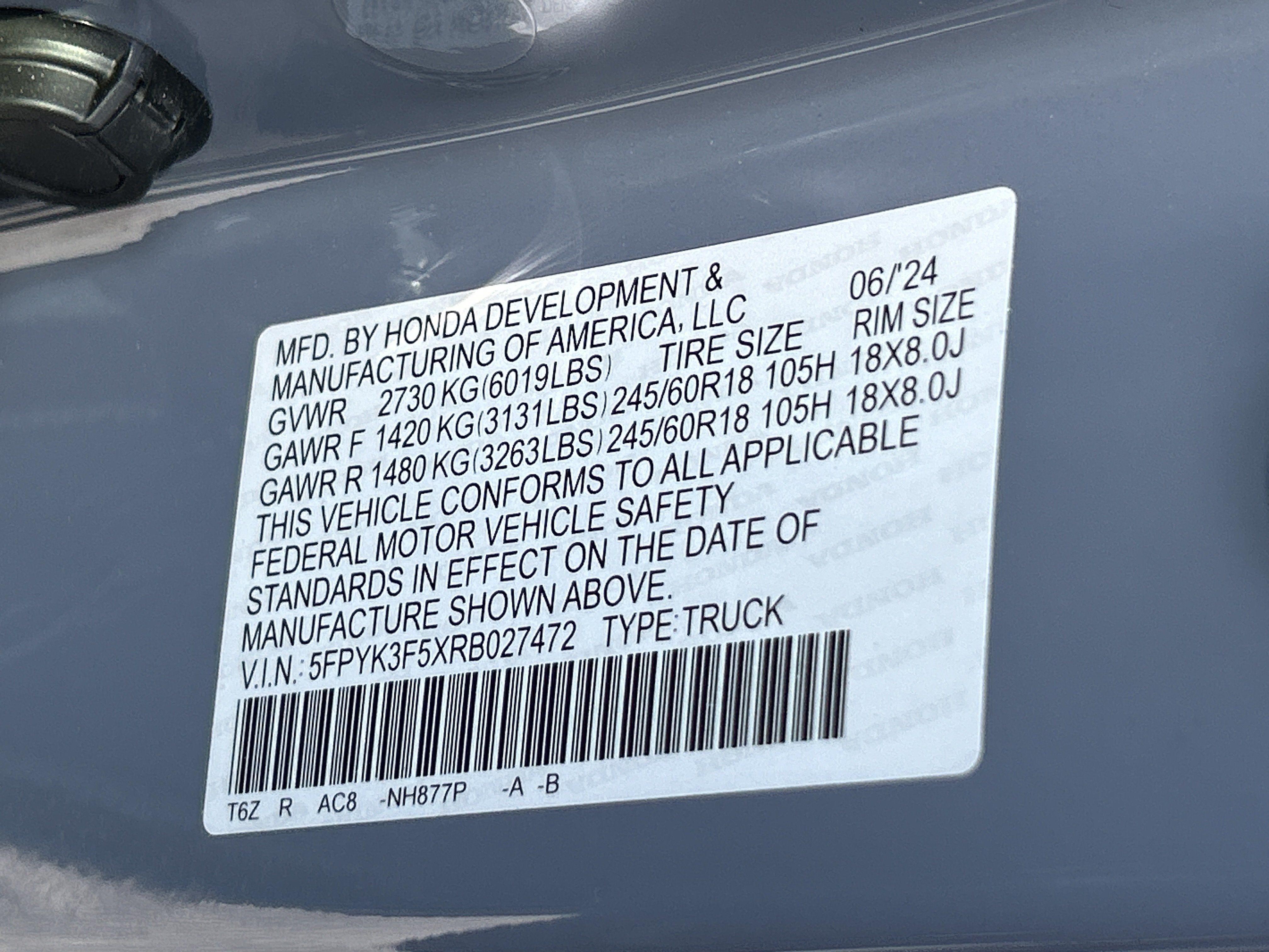 Certified 2024 Honda Ridgeline RTL image 36