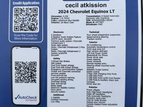 Used 2024 Chevrolet Equinox LT FWD image 15