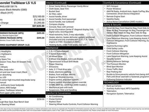 Used 2025 Chevrolet TrailBlazer LS w/ LS Convenience Package AWD/4WD image 6