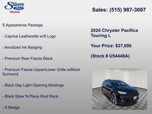 Used 2024 Chrysler Pacifica Touring-L w/ S Appearance Package image 7
