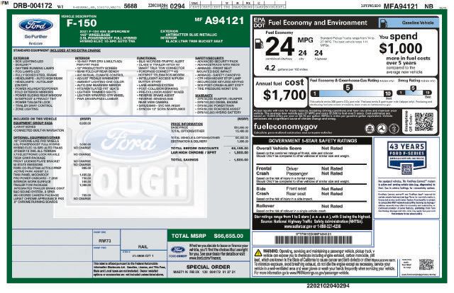 Used 2021 Ford F150 Lariat w/ Equipment Group 502A High AWD/4WD image 5