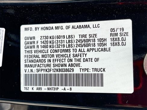 Used 2019 Honda Ridgeline Sport image 30