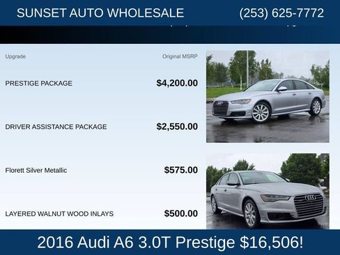 Used 2016 Audi A6 3.0T Prestige w/ Prestige Package AWD/4WD image 27