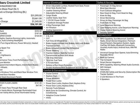 Certified 2024 Subaru Crosstrek 2.5i Limited AWD/4WD image 44