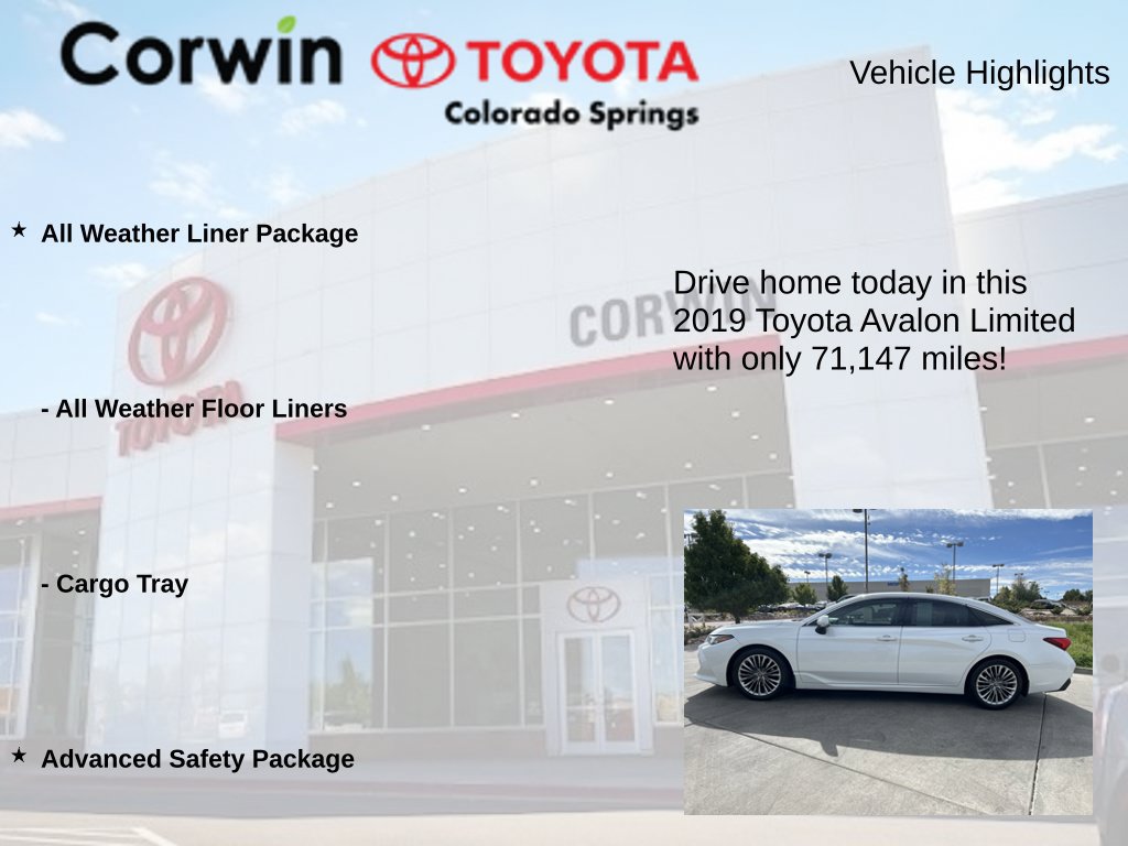Used 2019 Toyota Avalon Limited w/ Advanced Safety Package FWD image 7