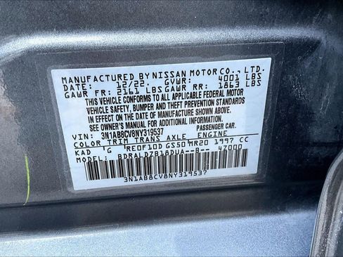 Certified 2022 Nissan Sentra SV w/ All-Weather Package FWD image 33