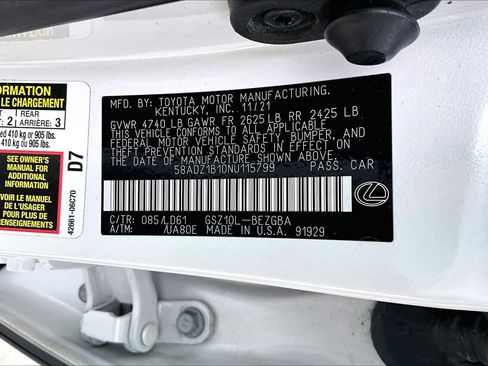 Used 2022 Lexus ES 350 w/ Premium Package image 37