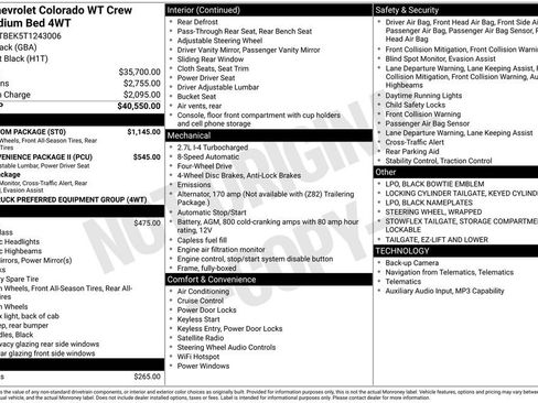 New 2026 Chevrolet Colorado W/T w/ WT Custom Package AWD/4WD image 3