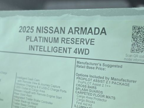 New 2025 Nissan Armada Platinum Reserve image 33