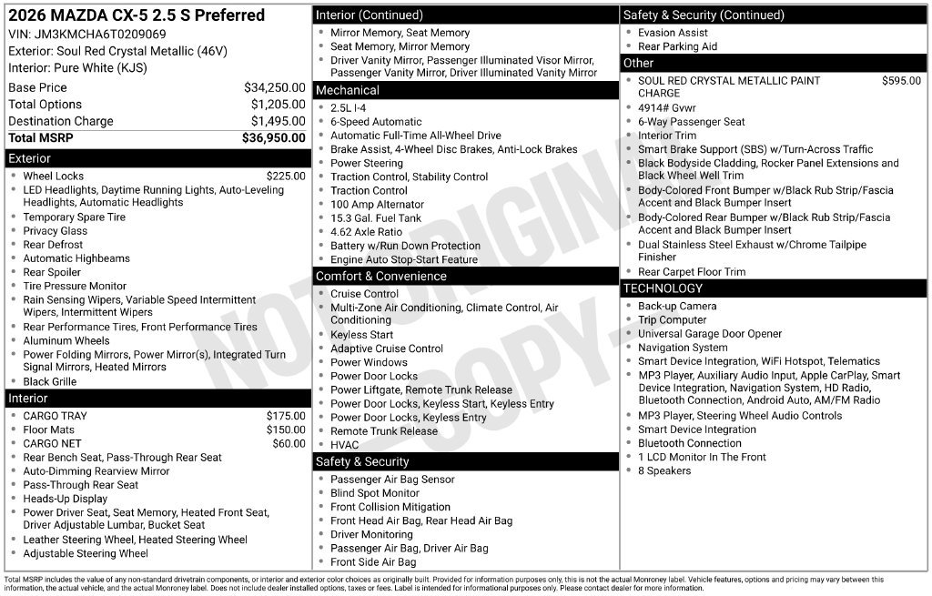 New 2026 MAZDA CX-5 Preferred AWD/4WD image 3