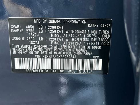 Certified 2025 Subaru Outback Touring AWD/4WD image 22