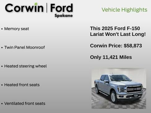 Certified 2025 Ford F150 Lariat w/ Tow/Haul Package AWD/4WD image 13