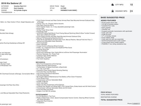 Used 2018 Kia Sedona LX image 4