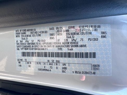 Used 2025 Ford Transit 250 148 Medium Roof w/ Load Area Protection Package RWD image 46