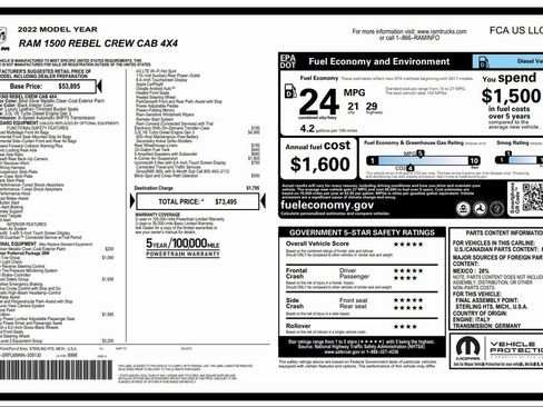 Used 2022 RAM 1500 Rebel w/ Rebel Level 2 Equipment Group image 4