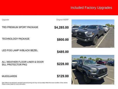Used 2020 Toyota Tacoma TRD Sport w/ TRD Premium Sport Package AWD/4WD image 5