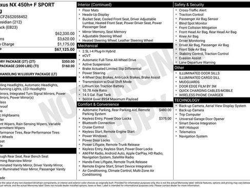 Used 2025 Lexus NX 450h+ F Sport w/ Accessory Package (2T) image 39