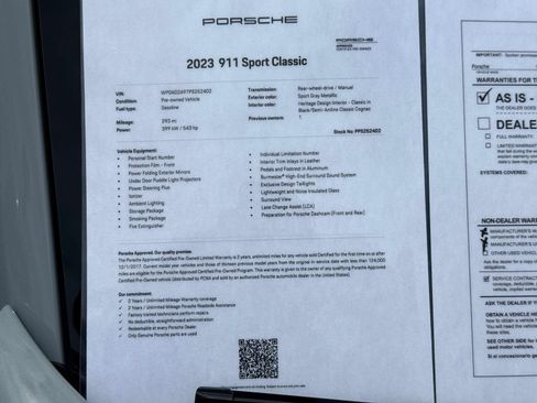 Used 2023 Porsche 911 Sport Classic RWD image 39