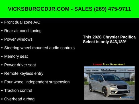 New 2026 Chrysler Pacifica Select w/ S Appearance Package image 22