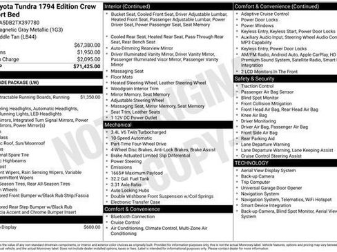 New 2026 Toyota Tundra 1794 Edition AWD/4WD image 1