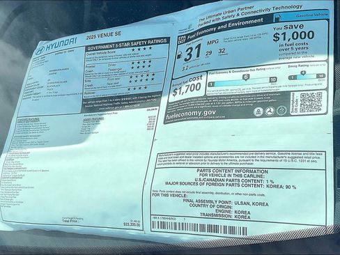 New 2025 Hyundai Venue SE image 14
