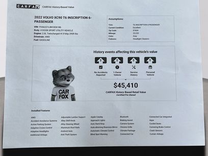 Certified 2022 Volvo XC90 T6 Inscription w/ Climate Package