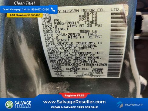 Used 2003 Nissan Frontier XE RWD image 16