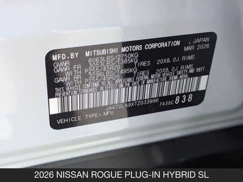 New 2026 Nissan Rogue SL AWD/4WD image 26