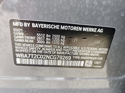 Used 2022 BMW 740i w/ Premium Package RWD image 8