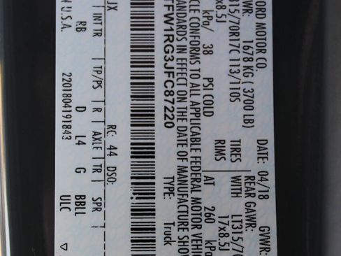 Used 2018 Ford F150 Raptor w/ Equipment Group 802A Luxury image 17