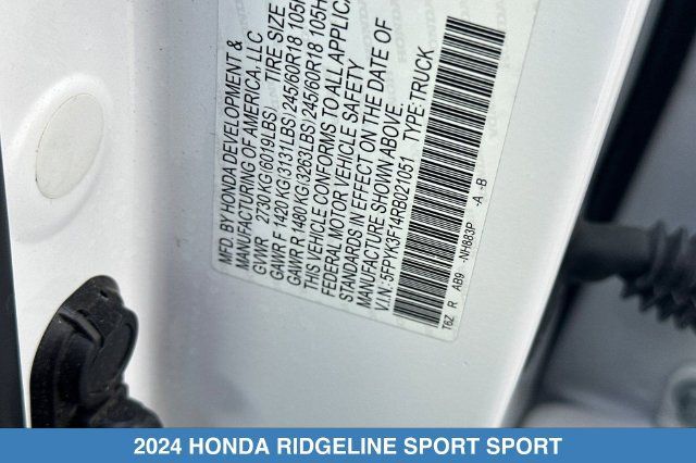 Certified 2024 Honda Ridgeline Sport image 30